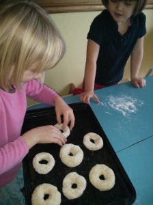 making bagels for Christmas morning